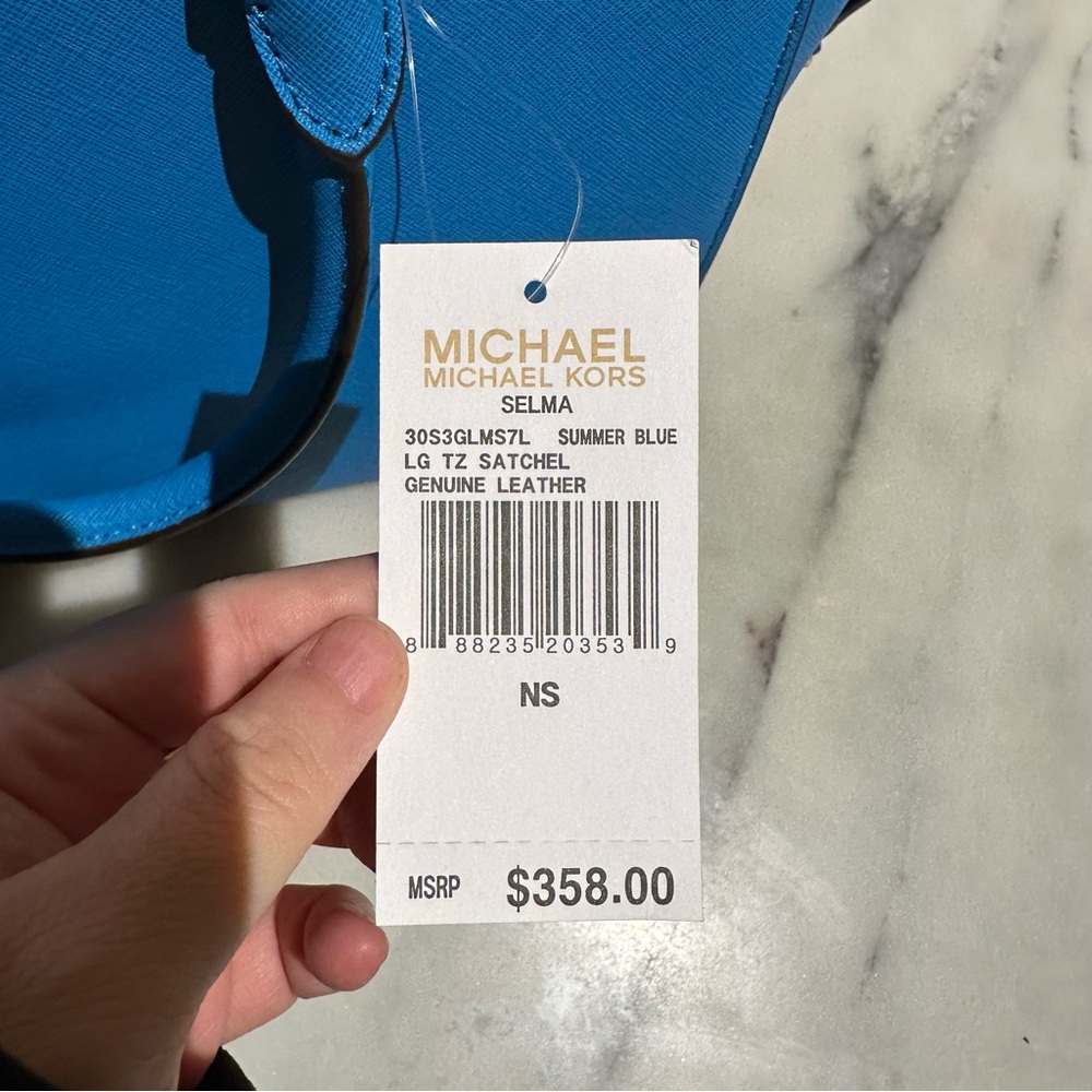 MICHAEL Michael Kors Electric Blue Saffiano Leather Satchel - Picture 5 of 5